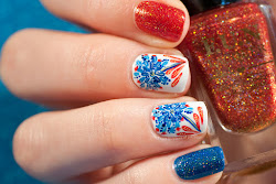 nail flower bohemian detailed