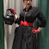 Gail Carriger Wears a Vintage Black Coat Dress with Red Details for WorldCon 2018 in San Jose