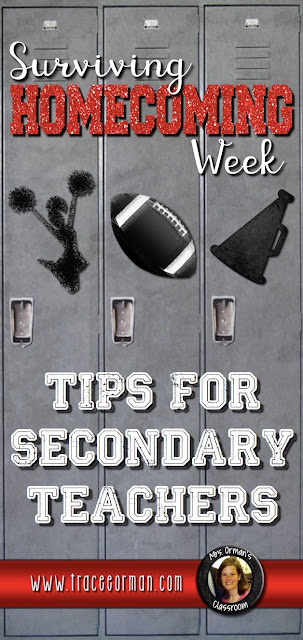 Surviving Homecoming Week: Tips for secondary teachers  www.traceeorman.com