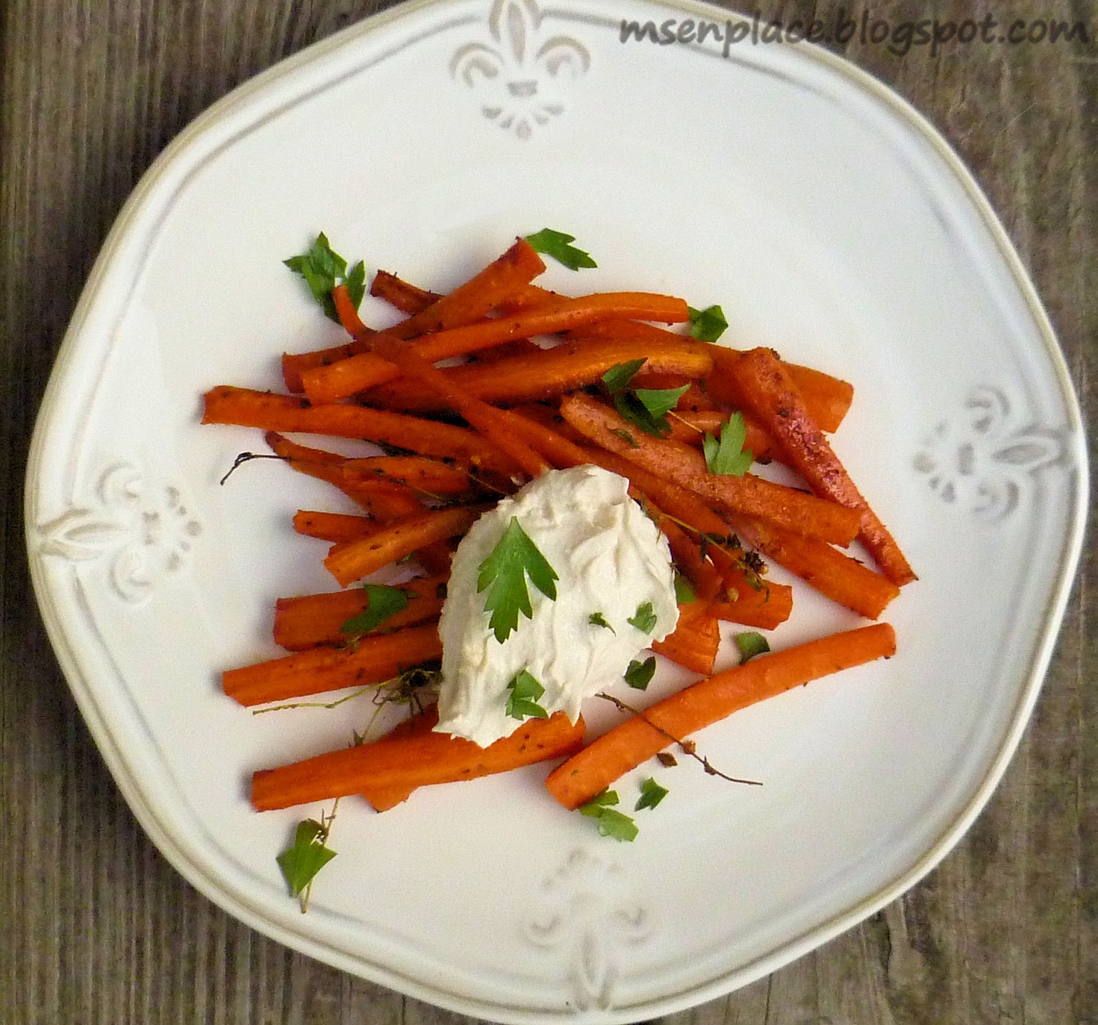 Ms. enPlace Honey Roasted Carrots w/ Tahini Yogurt {IHCC A Little Bit