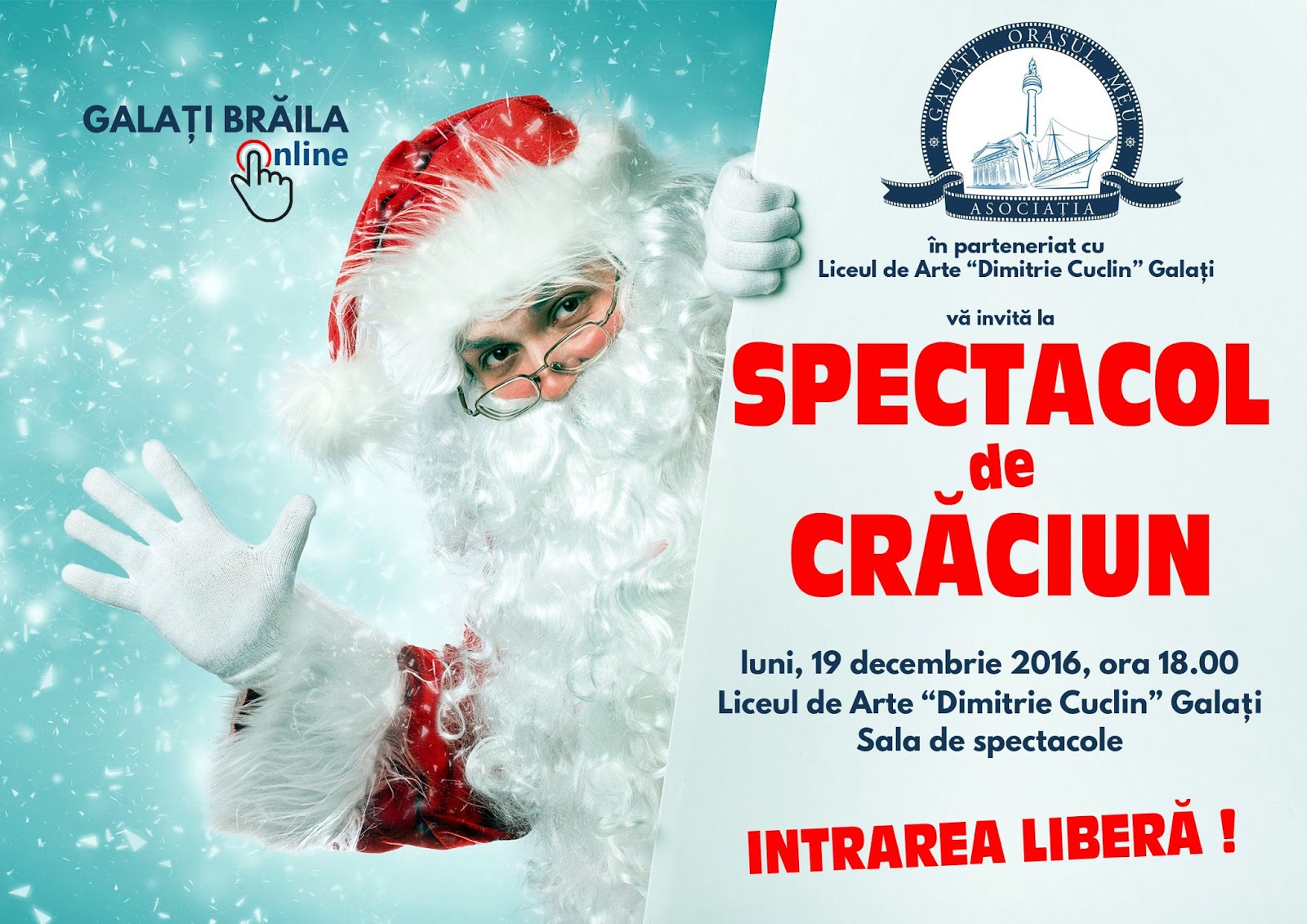 Galatibraila Online Invitaţie La Spectacol De Crăciun