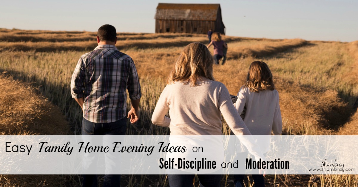 shambray easy family home evening ideas on self discipline moderation