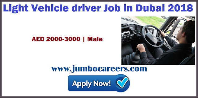 Light Vehicle driver Job in Dubai 
