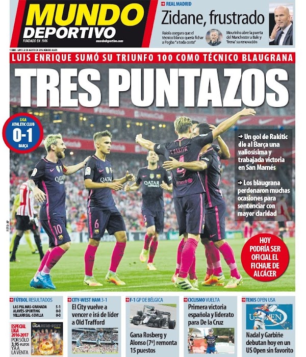 FC Barcelona, Mundo Deportivo: "Tres puntazos"