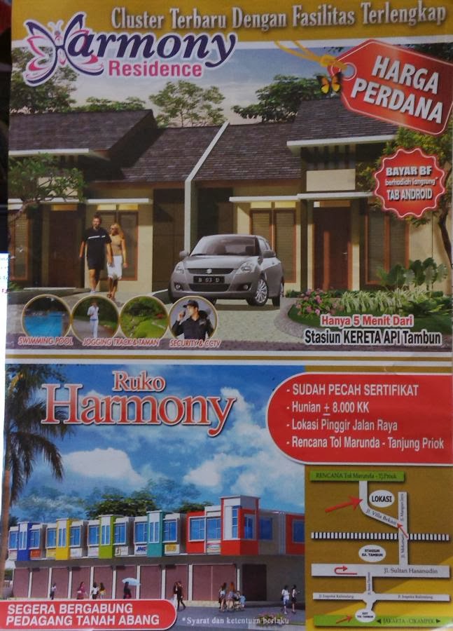 Brosur Rumah Harmony Residence | Rumah Harmony Residence Tambun Bekasi