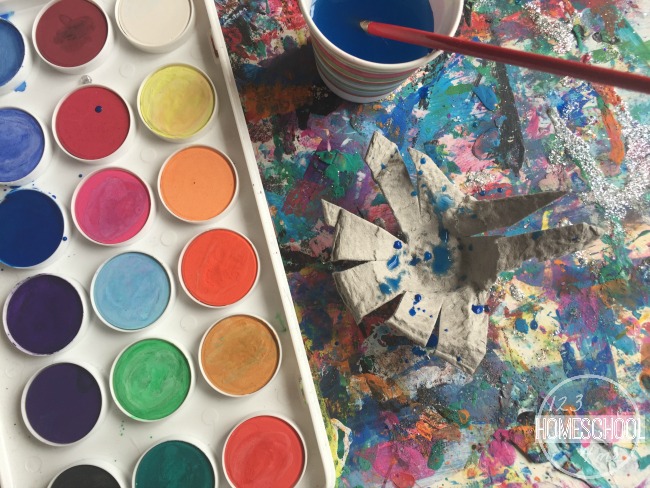 Kids Paint Splatter Art Activity Flower Craft