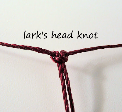 Lark's head knot larks head knot micro macrame