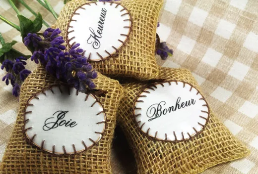 dried french lavender sachets  typography  by Chez Violette