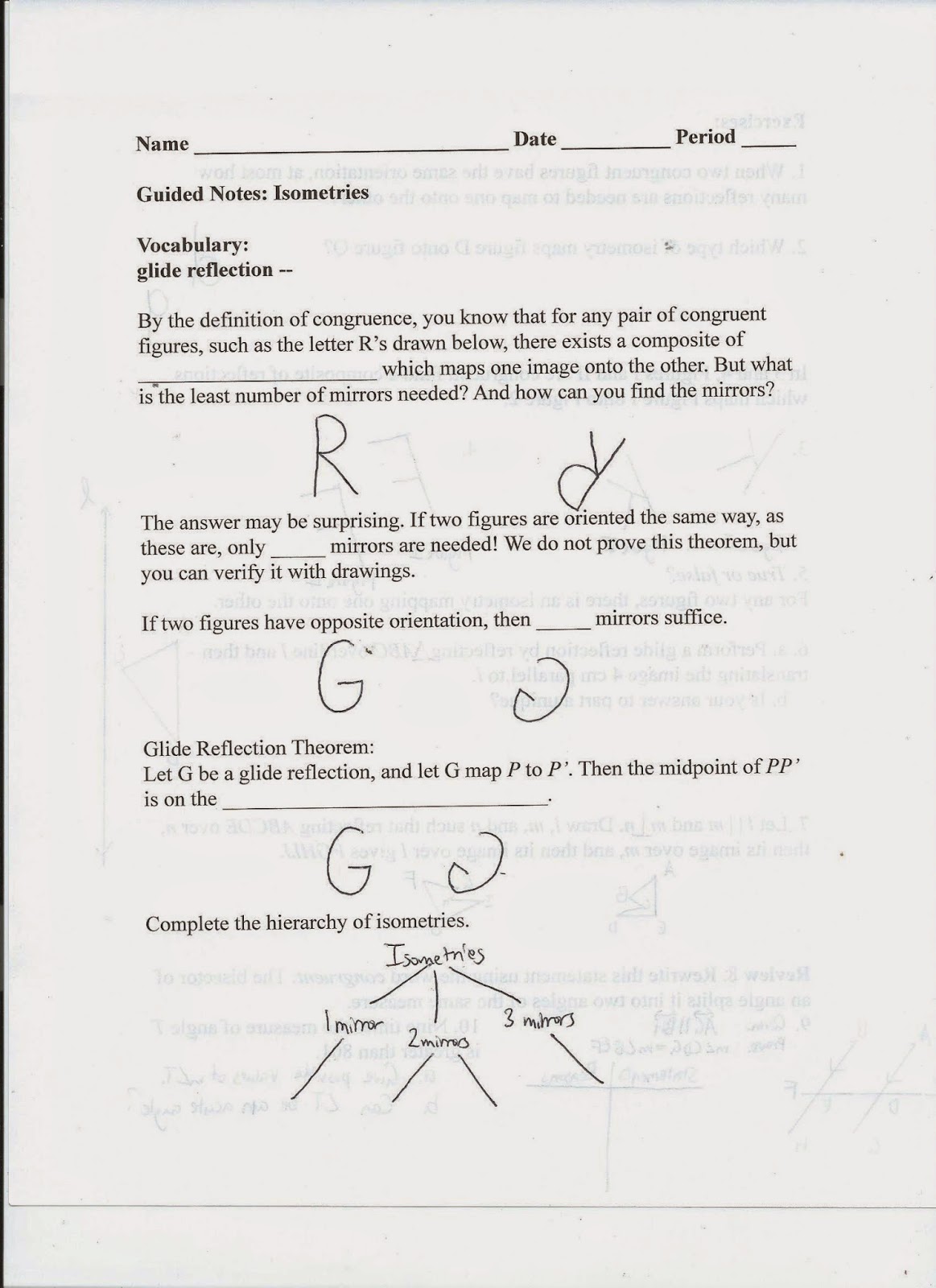 in fact in one of the problems the translation was perpendicular to the reflecting line that would mean that the resulting composite wasn t truly a glide in fact in one of the problems the translation was perpendicular to the reflecting line that would mean that the resulting composite wasn t truly a glide
