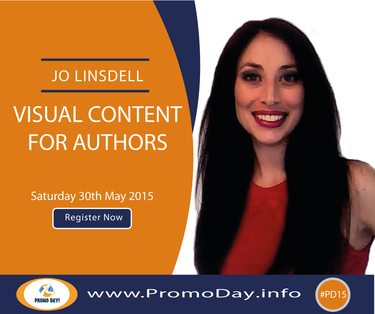 Join me at #PD15 for webinar "Visual Content for Authors"