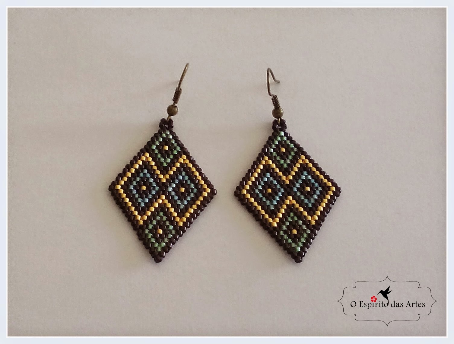 O Espírito das Artes - Jewellery with Beads: Brick Stitch EarringsFree ...