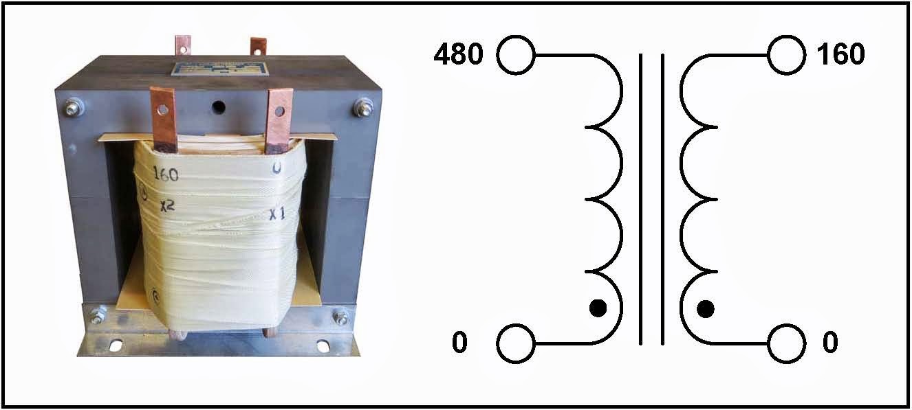 L/C Single Phase Isolation Transformer, 7.5 KVA, P/N 19017
