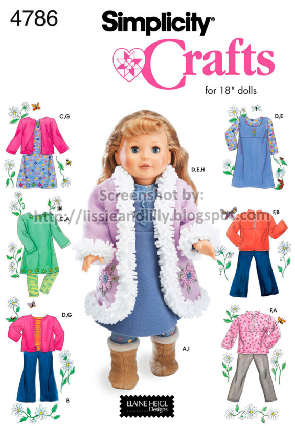 Lissie & Lilly Simplicity Patterns on Sale at JoAnn for 1