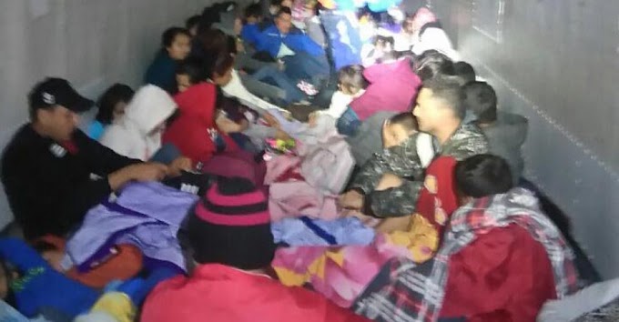 Estados/// Rescatan a 137 migrantes de un trailer en Tamaulipas