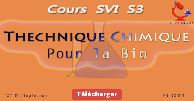 Cours Technique chimique pour la biologie SVI S3 pdf semestre 3 Cours Technique chimique pour la biologie SVI S3 pdf semestre 3
