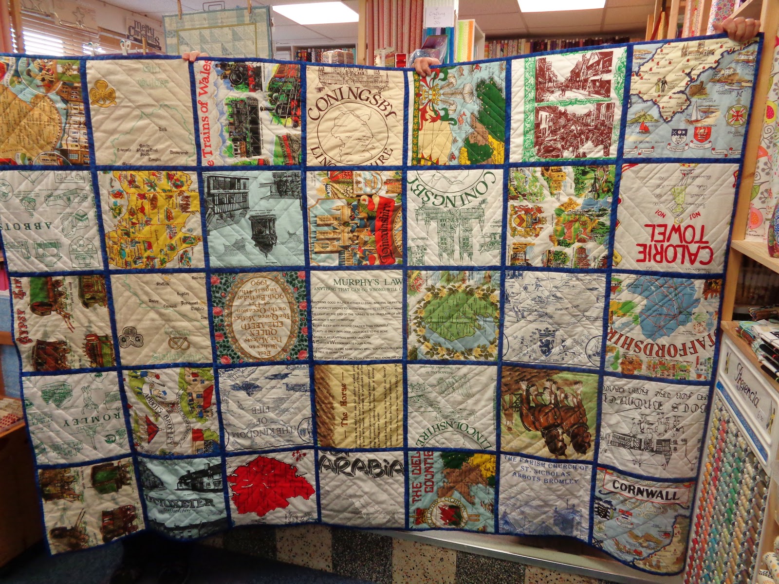 Angie Quilts Merrily's Tea Towel Quilt