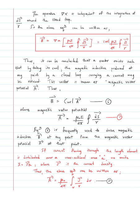 Lecture Notes in Physics : Magnetic Vector Potential