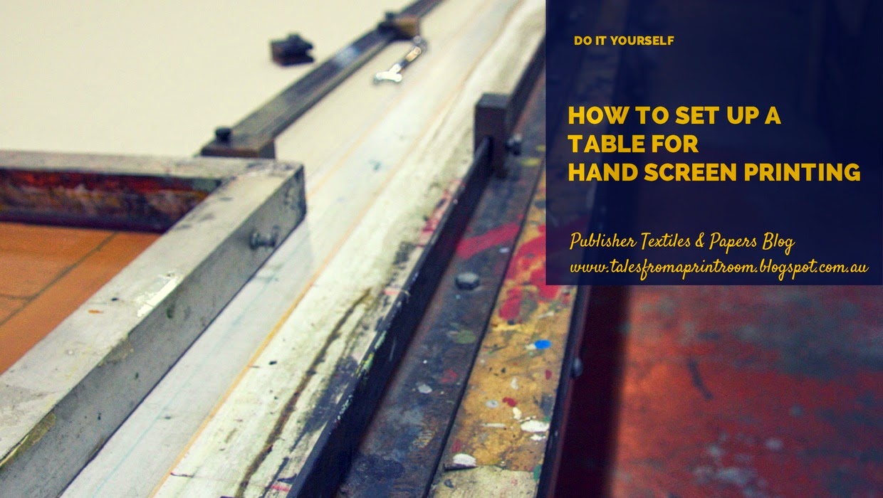Tales From A Printroom Hand Screen Printing Tables