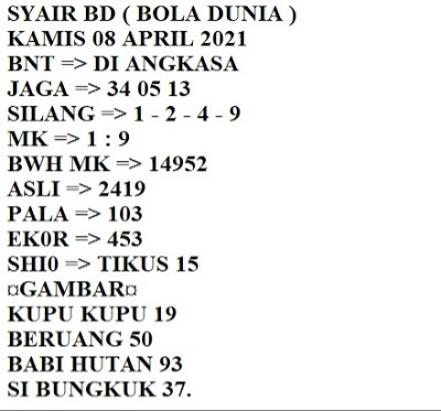 Syair Sgp 8 April 2021 - Prediksi Sgp Hari Ini - Ubertoto