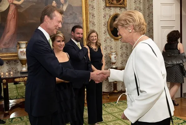 Grand Duke Henri, Grand Duchess Maria Teresa, Hereditary Grand Duke Guillaume and Hereditary Grand Duchess Stéphanie attended the dinner