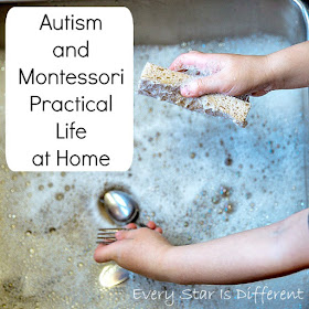 How to help a child with autism be successful with Montessori Practical Life tasks at home.