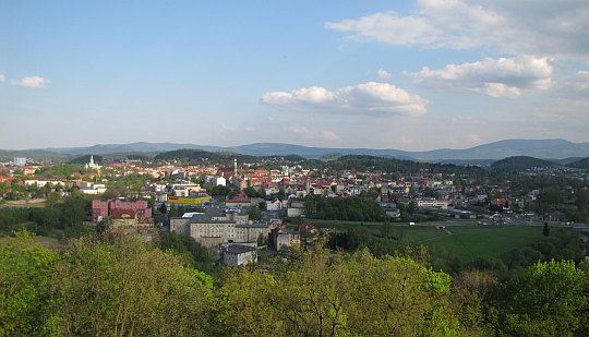 Panorama z wieży widokowej na Wzgórzu Krzywoustego.