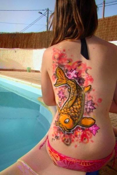 Tatuaje original Koi Fish