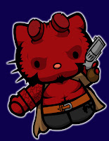 Hello Kitty in Hellboy costume