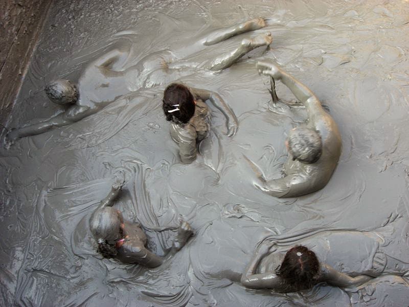 Mud Bath in El Totumo Mud Volcano, Colombia