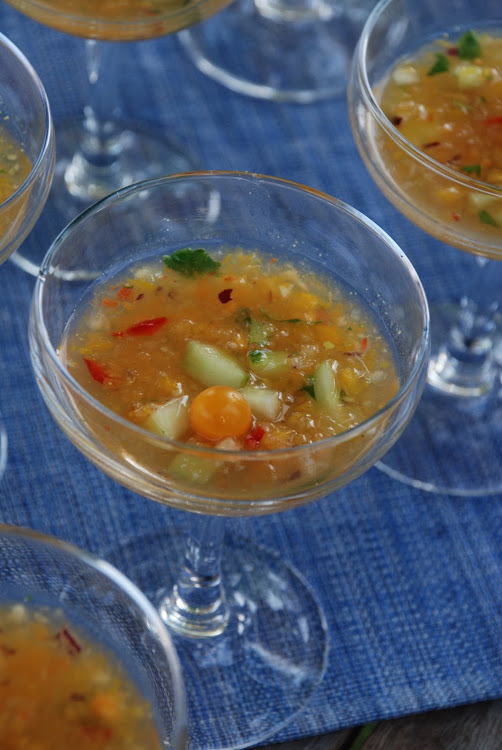 Smaskelismaskens Gyllene gazpacho med melon & lime