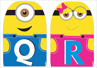 Abecedario de los Minions en Colores. Minions and Antiminions Letters.