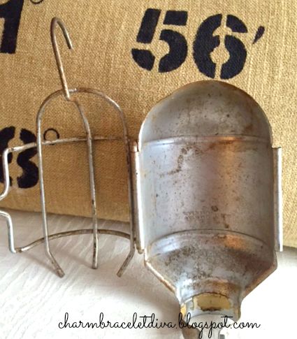 vintage industrial wire cage lamp