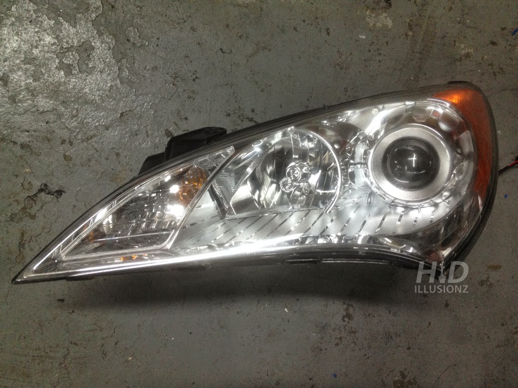 HID ILLUSIONZ Hyundai Genesis Coupe Morimoto Mini H1 HID Retrofit Projector Headlights