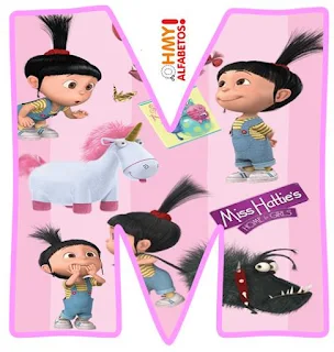 Alfabeto de Agnes de Mi Villano Favorito. Agnes of Despicable Me Alphabet. 