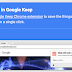 Chrome Extension for Google Keep