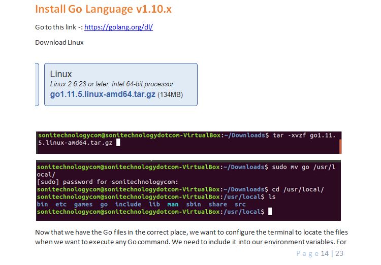 Step by Step guide for Hyperledger fabric setup in Linux Installing