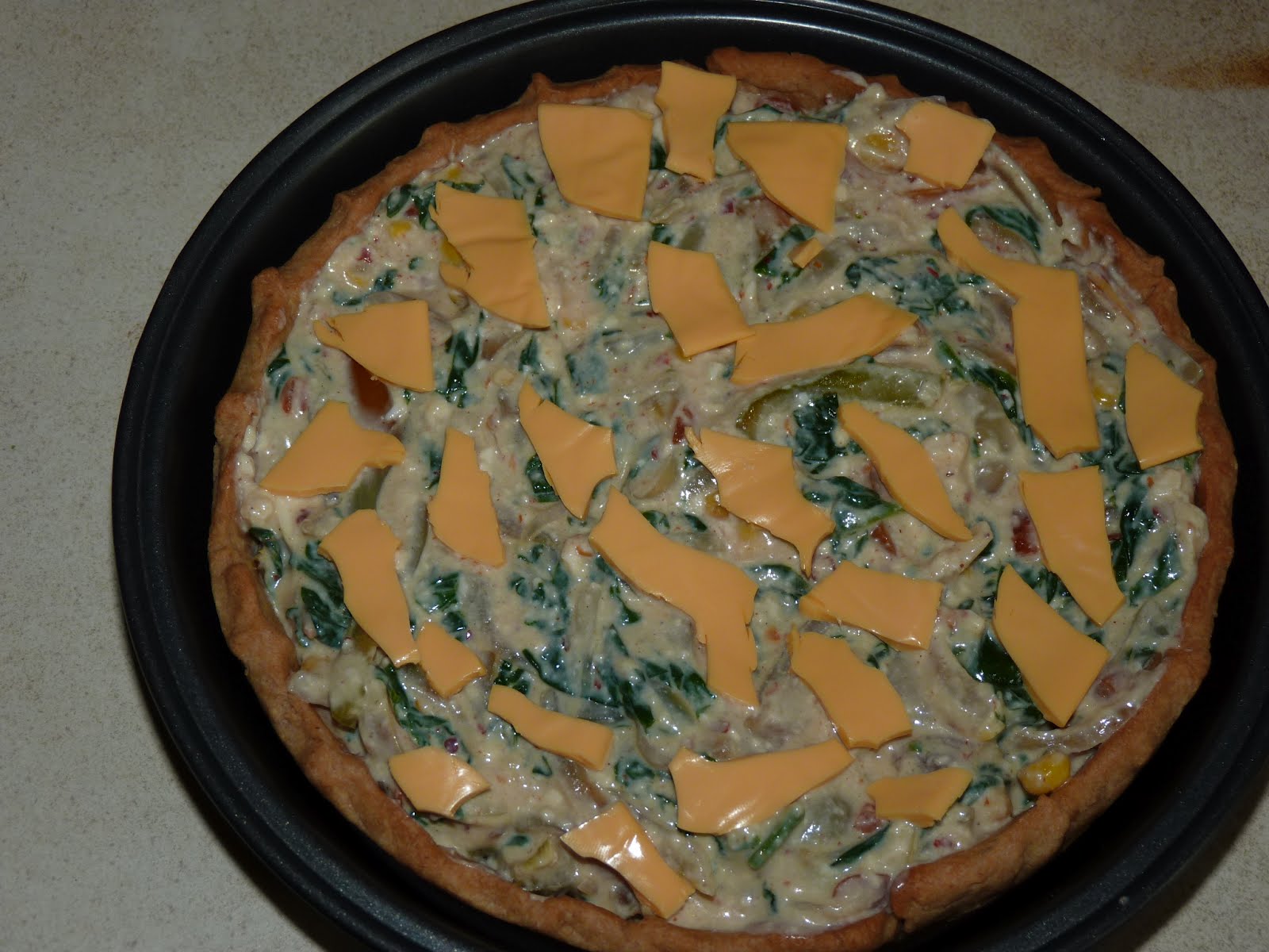 Chitranna: Savory Spinach and Tofu Eggless Quiche