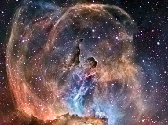 Statue of Liberty Nebula (NGC 3576) in the constellation Carina — original image from NASA's APOD website — image taken and © by Mazlin, Harvey, Gilbert, & Verschatse Statue of Liberty Nebula (NGC 3576) in the constellation Carina — original image from NASA's APOD website — image taken and © by Mazlin, Harvey, Gilbert, & Verschatse