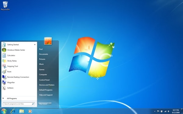 Windows 7 Ultimate Home Screenshot :