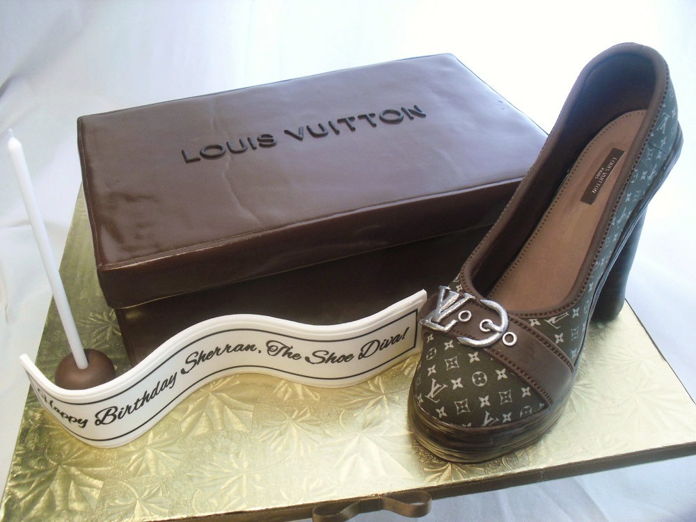made FRESH daily: Louis Vuitton Shoe Box Cake with Shoe!