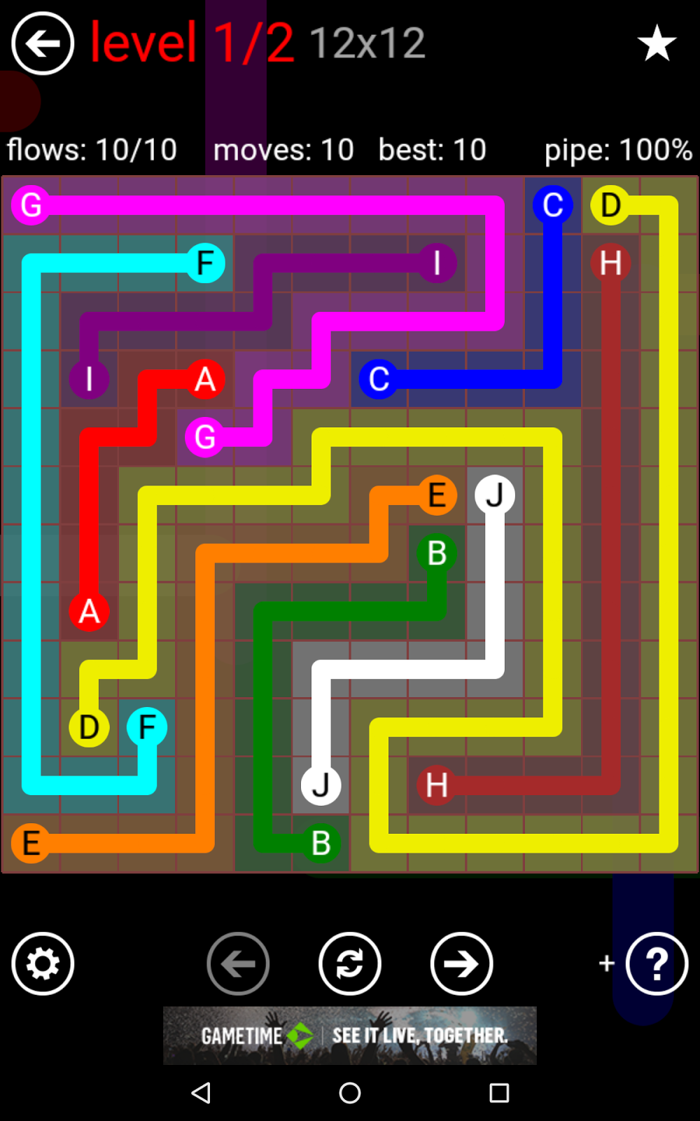 Flow Free Daily Puzzle Solutions