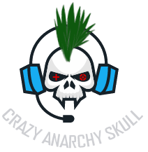 crazy anarchy skull