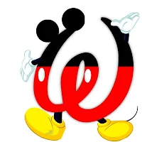 Original alfabeto inspirado en Mickey Mouse W.