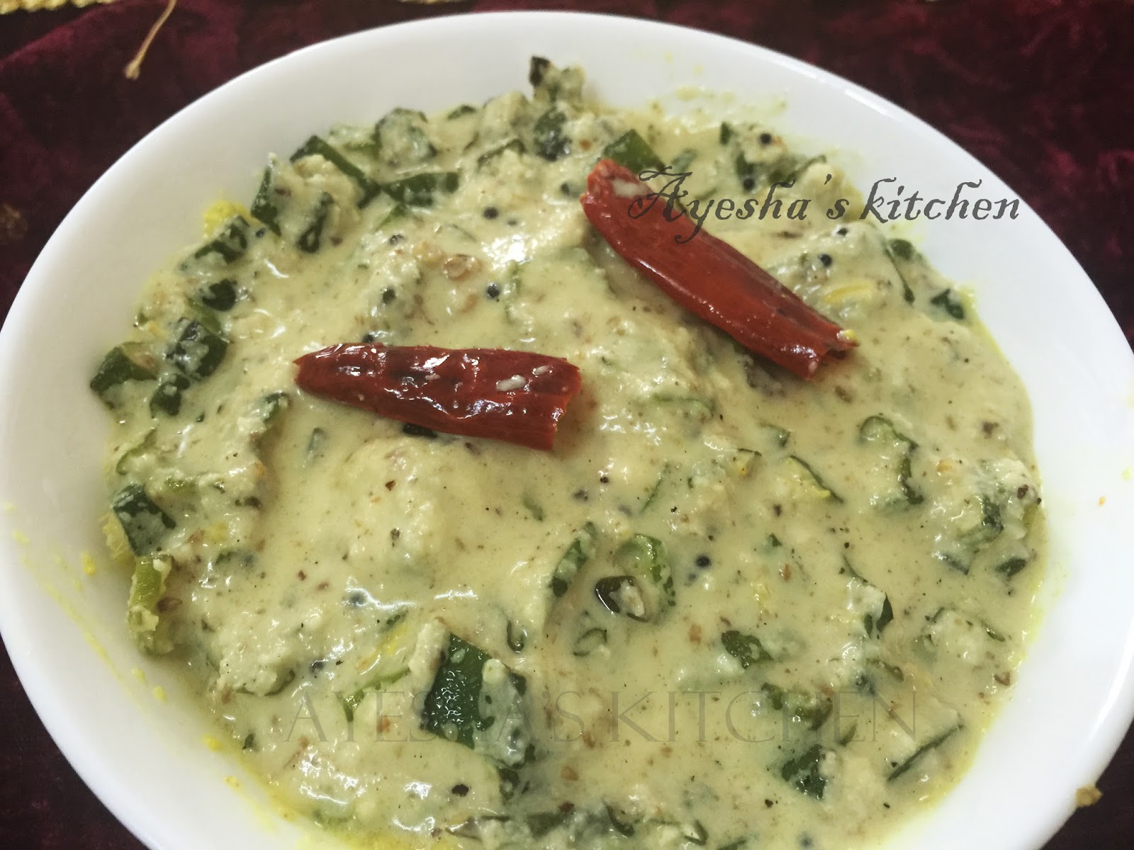 LADYS FINGER RAITA / VENDAKKA PACHADI