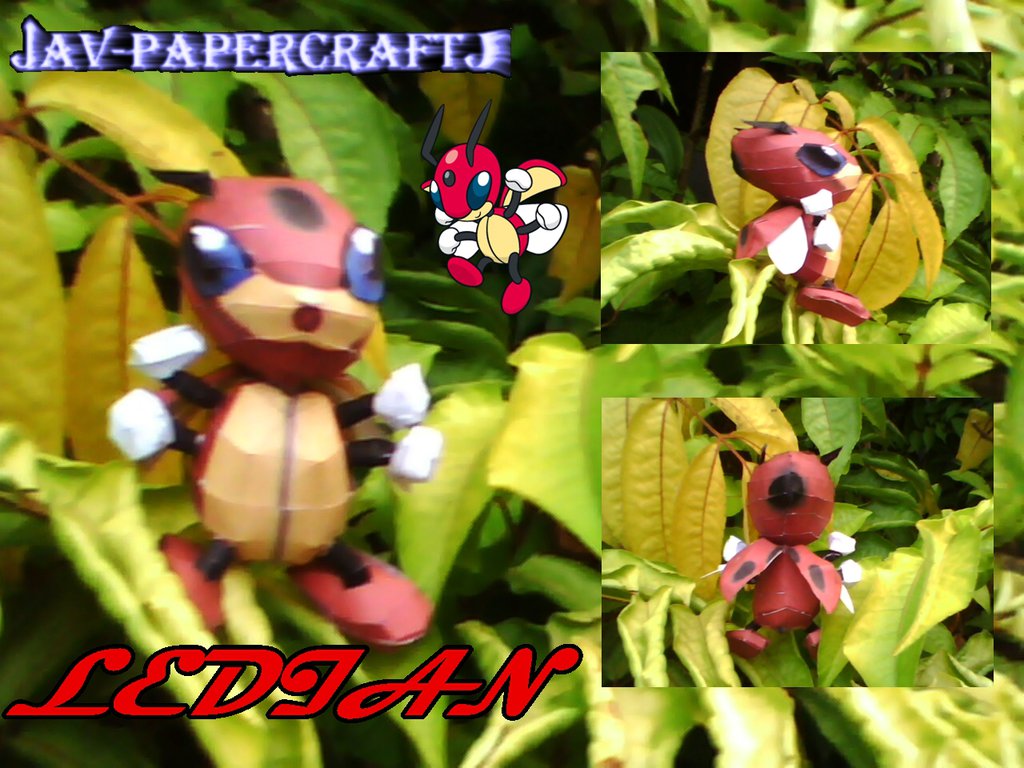 Pokemon Ledian Papercraft