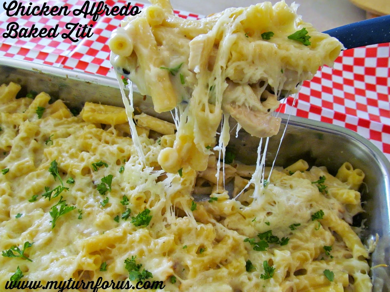 Chicken Alfredo Baked Ziti