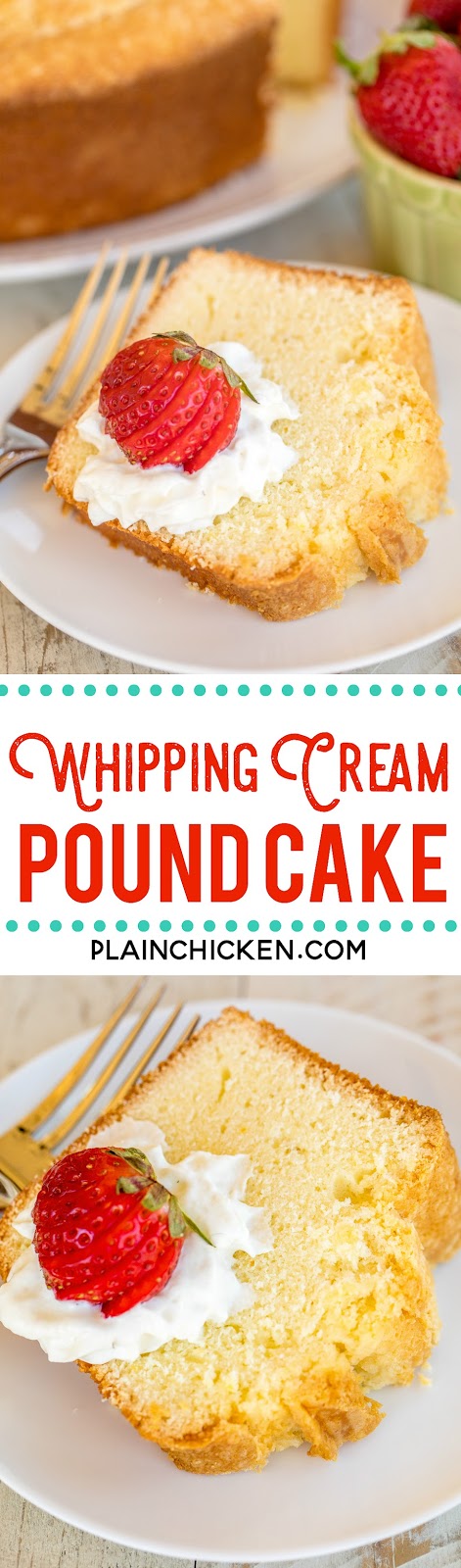 Whipping Cream Pound Cake | Plain Chicken®
