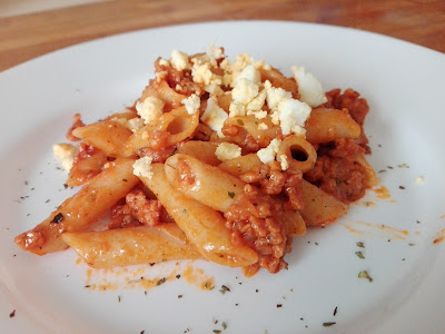 Macarrones Integrales Con Boloñesa De Chorizo
