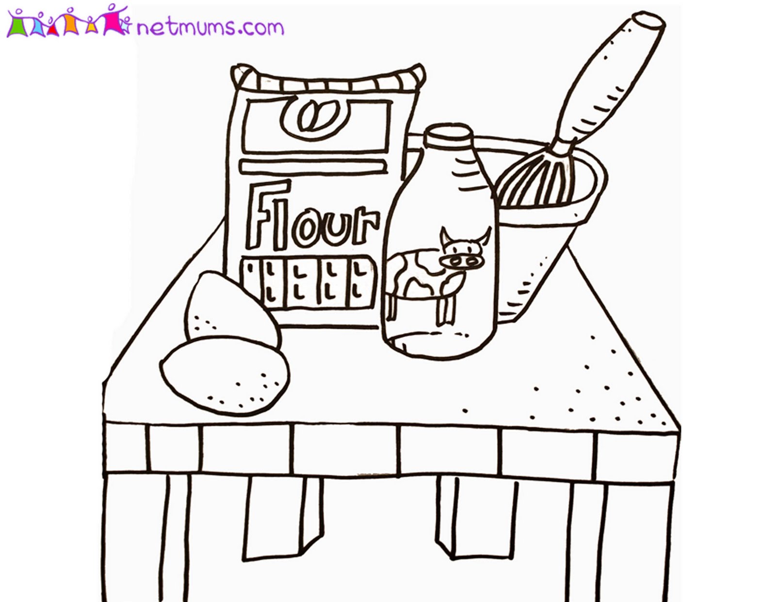 pancakes coloring pages - photo #35