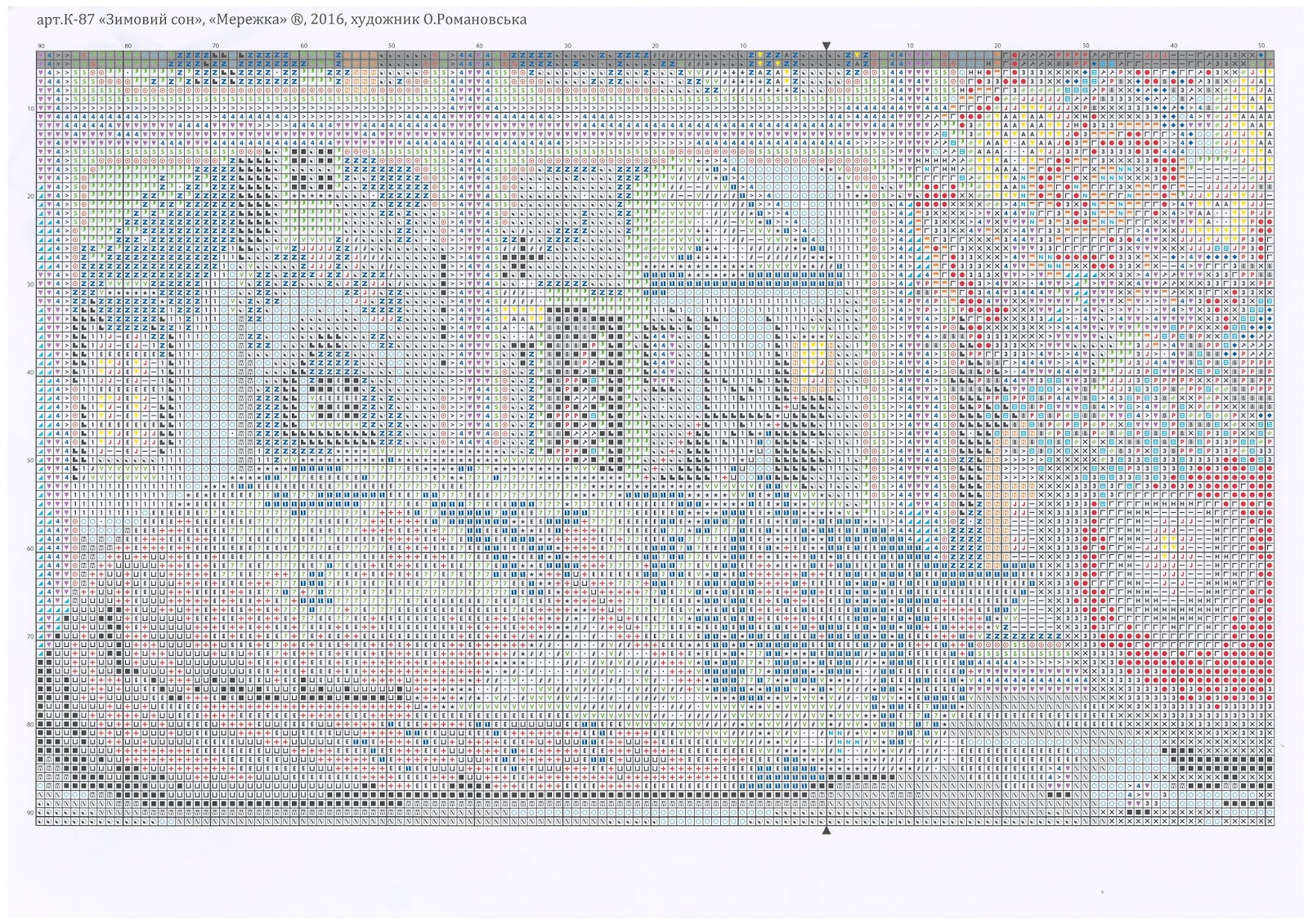 Схема для вышивки мережка